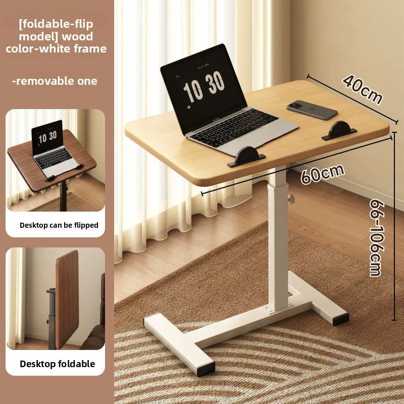 Bedside Table Removable Lifting Computer Table Living Room Sofa Side Folding Table Desk Home Bedroom Bedside Study Table Writing Table Removable Table Girls Small Simple Rental Table
