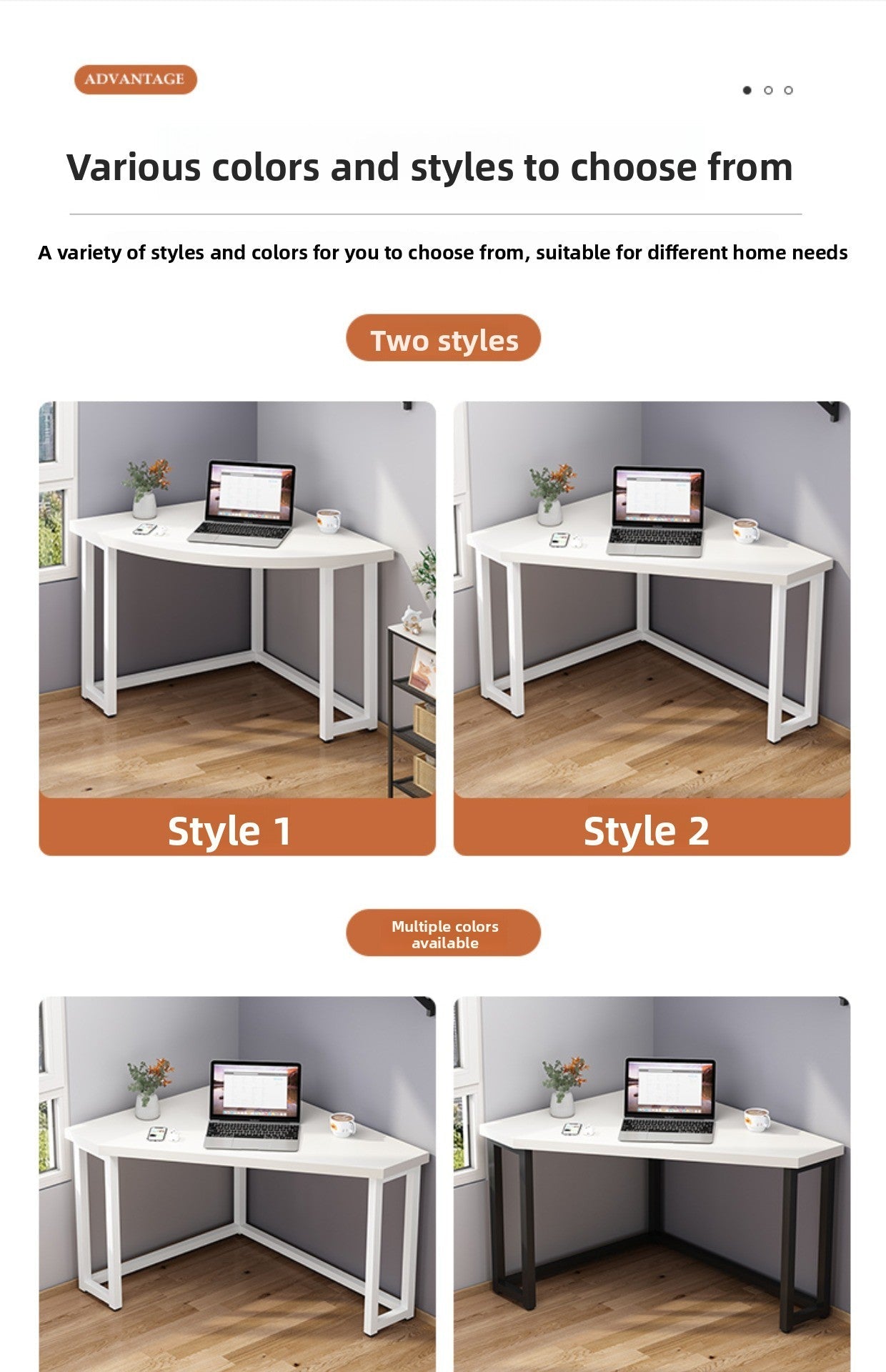 Computer desk corner desk desk triangle table corner desk simple household small apartment corner table design