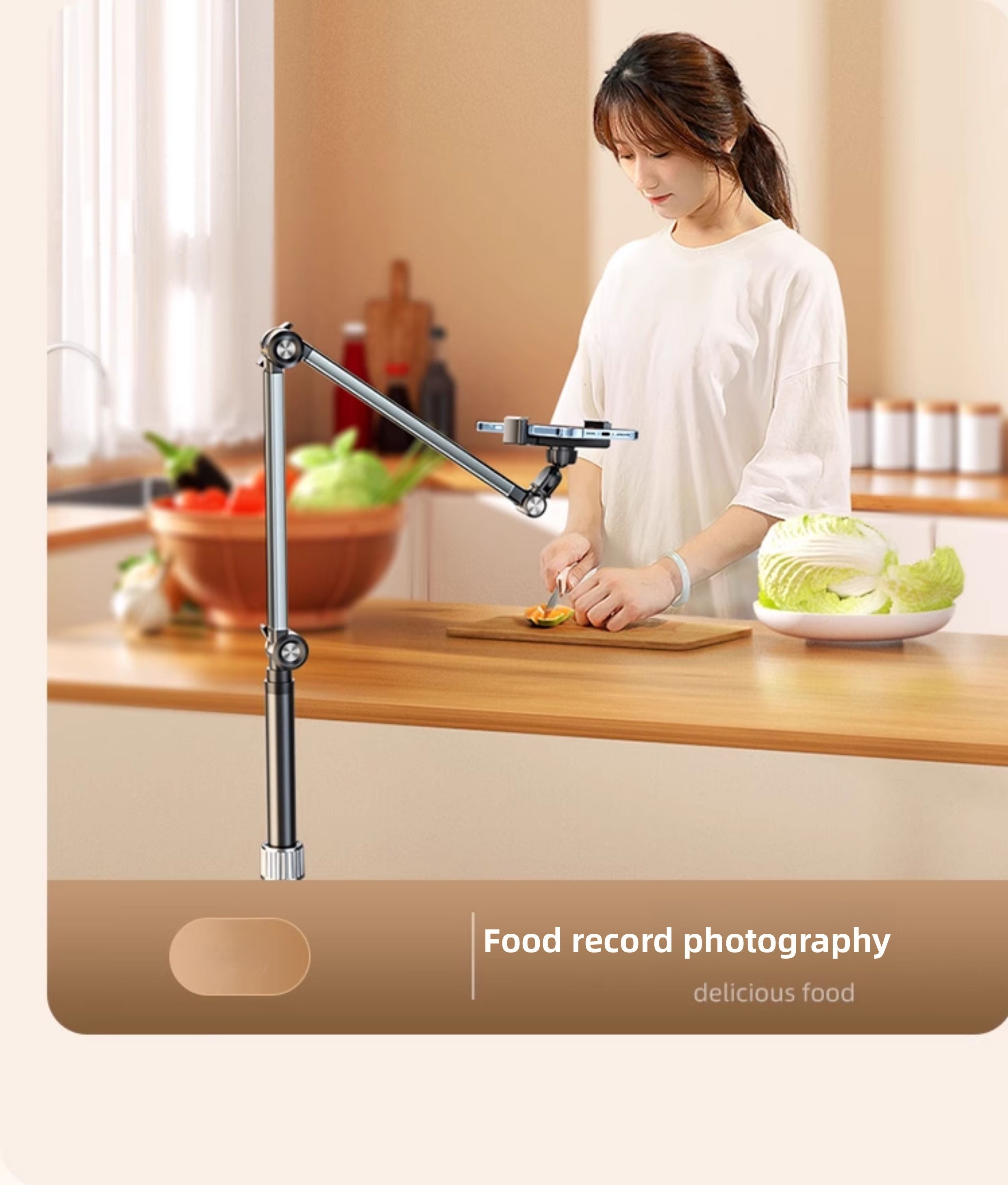 [Smart Shaft] Mobile Phone Special Bracket Lazy Mobile Phone Holder Floor-to-ceiling Shooting Professional Support Frame Aluminum Alloy Multi-functional Video Drama Chasing Yoga Fitness Mirror Shooting