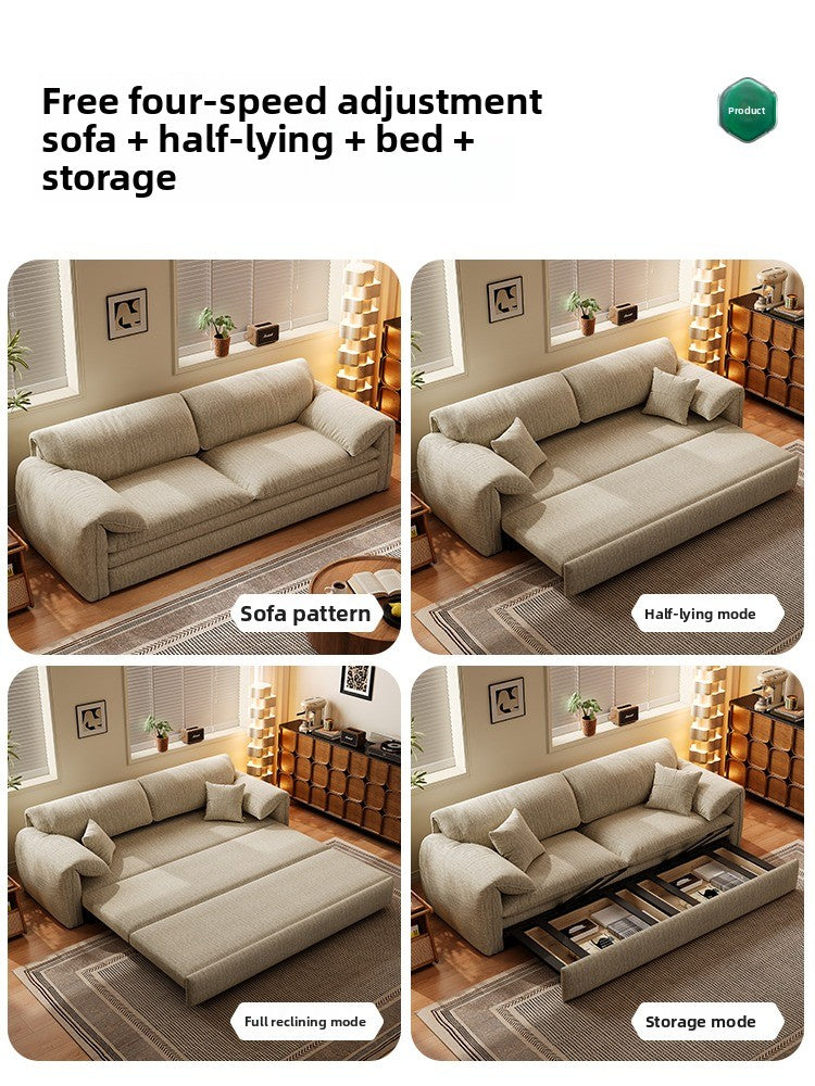 Removable Sofa Bed Multi-functional Folding Dual-purpose Small Apartment Living Room Double Elephant Ear Sofa