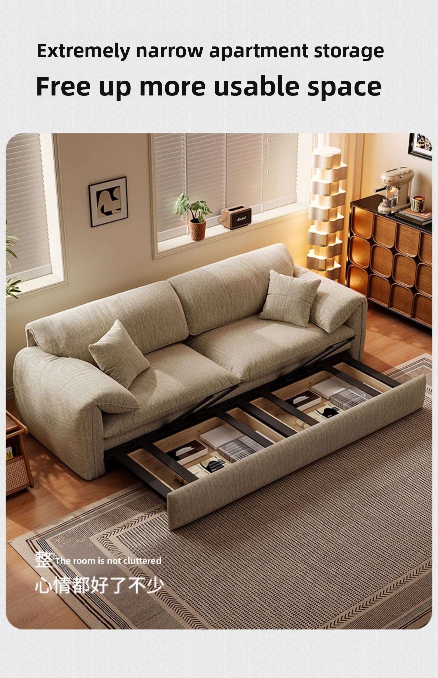 Removable Sofa Bed Multi-functional Folding Dual-purpose Small Apartment Living Room Double Elephant Ear Sofa