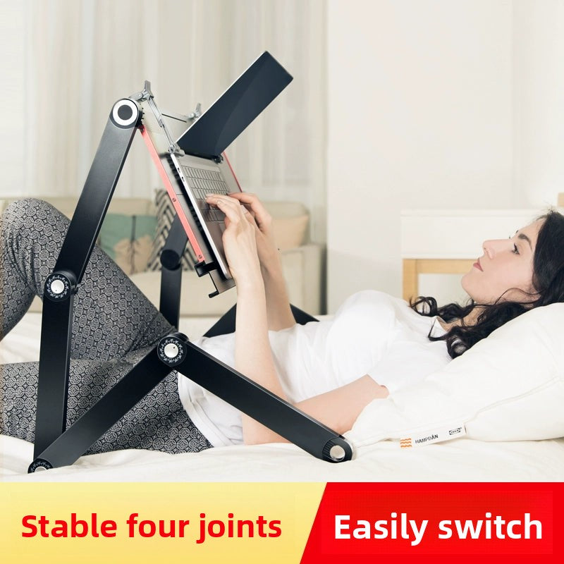 OMAX Bed Computer Desk - Lying Down Computer Workstation for Laptops, Foldable Stand, Perfect for Reading in Bed