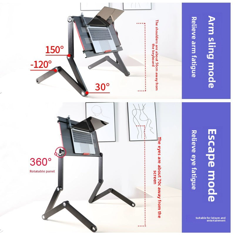OMAX Bed Computer Desk - Lying Down Computer Workstation for Laptops, Foldable Stand, Perfect for Reading in Bed