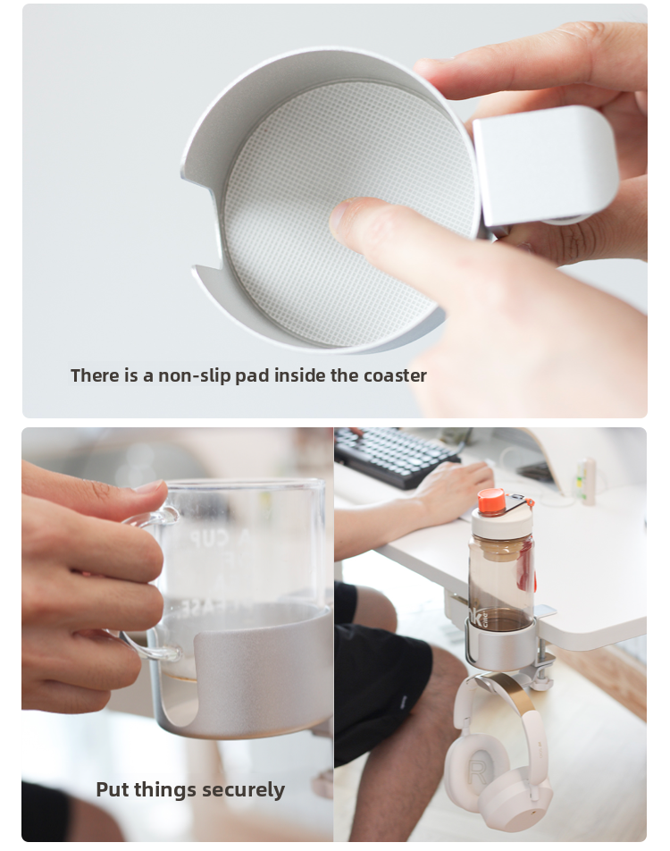 The Cup Holder By The Table, The Earphone Holder, The Rotatable Earphone Holder, The Waterproof Cup Without Punching Holes, Knocks Down