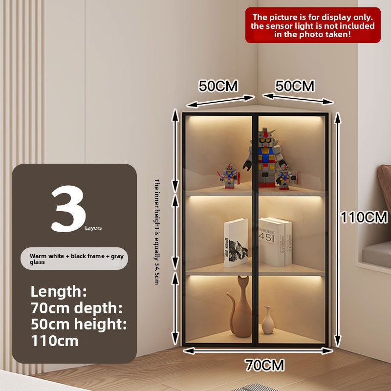 Simple Light Luxury Corner Cabinet Corner Triangle Right Angle Corner Corner Rack Living Room Bedroom Storage Floor Against The Wall