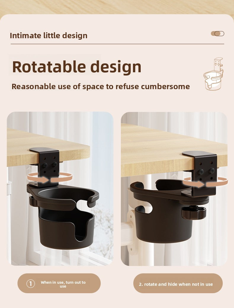 Office Desktop Fixed Water Cup Holder, Table Side Storage, Water Cup Clip Bracket, Water Cup Bracket, Computer Desk Rack