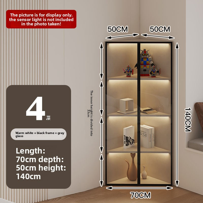 Simple Light Luxury Corner Cabinet Corner Triangle Right Angle Corner Corner Rack Living Room Bedroom Storage Floor Against The Wall