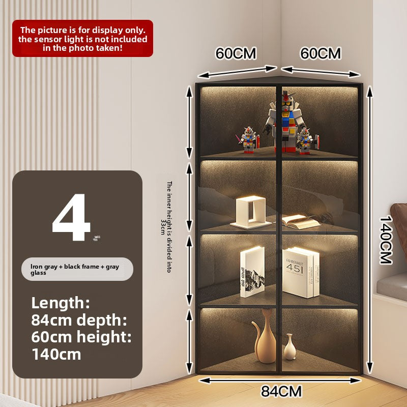 Simple Light Luxury Corner Cabinet Corner Triangle Right Angle Corner Corner Rack Living Room Bedroom Storage Floor Against The Wall