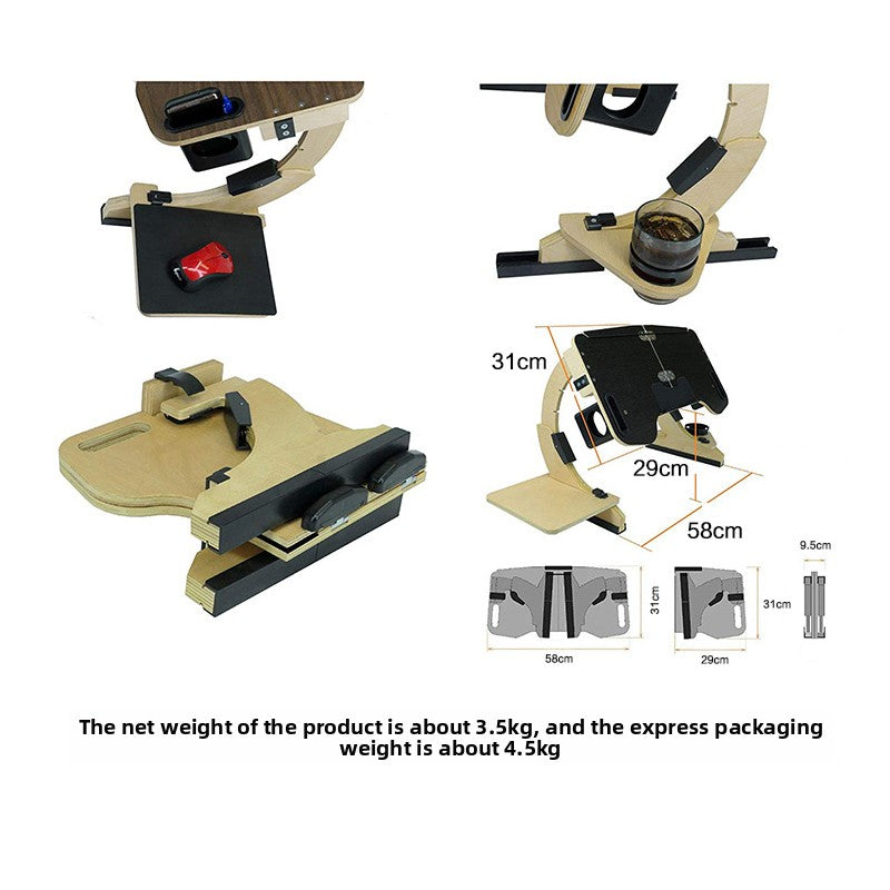 Youzan notebook holder, computer table lying flat on the bed, adjustable folding and lifting wooden table