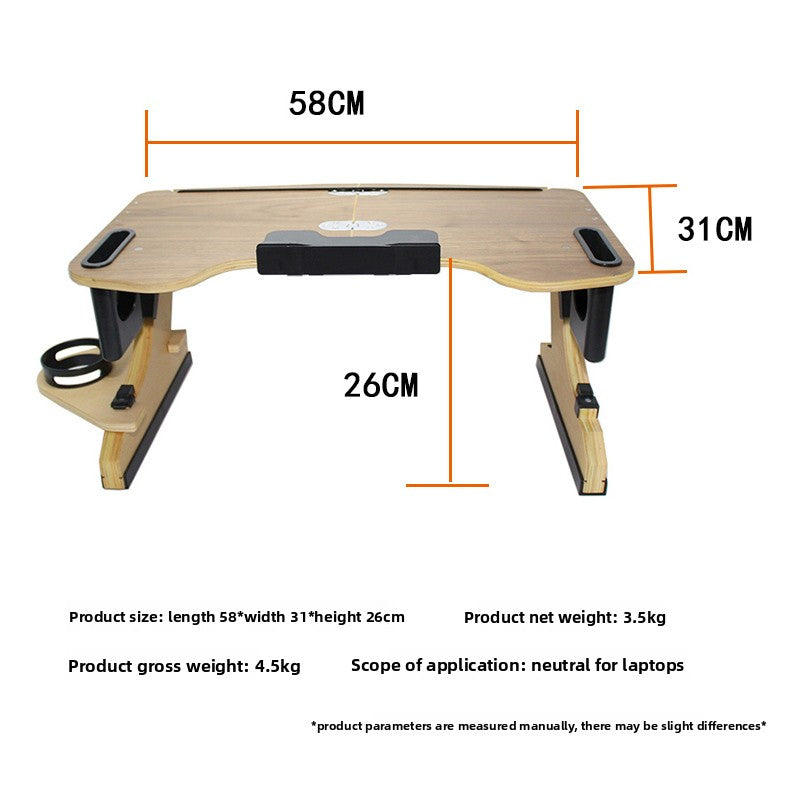 Youzan notebook holder, computer table lying flat on the bed, adjustable folding and lifting wooden table