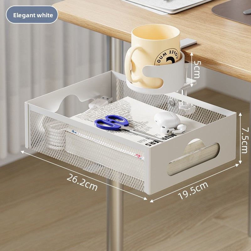 Office Desktop Fixed Water Cup Holder, Table Side Storage, Water Cup Clip Bracket, Water Cup Bracket, Computer Desk Rack