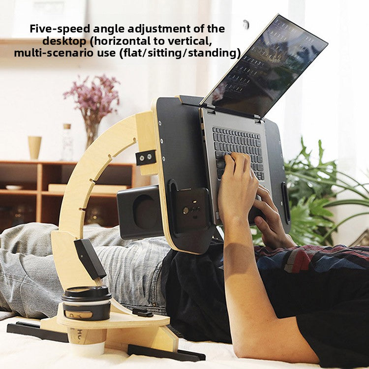 Youzan notebook holder, computer table lying flat on the bed, adjustable folding and lifting wooden table