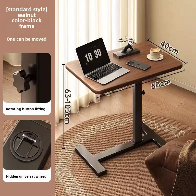 Bedside Table Removable Lifting Computer Table Living Room Sofa Side Folding Table Desk Home Bedroom Bedside Study Table Writing Table Removable Table Girls Small Simple Rental Table