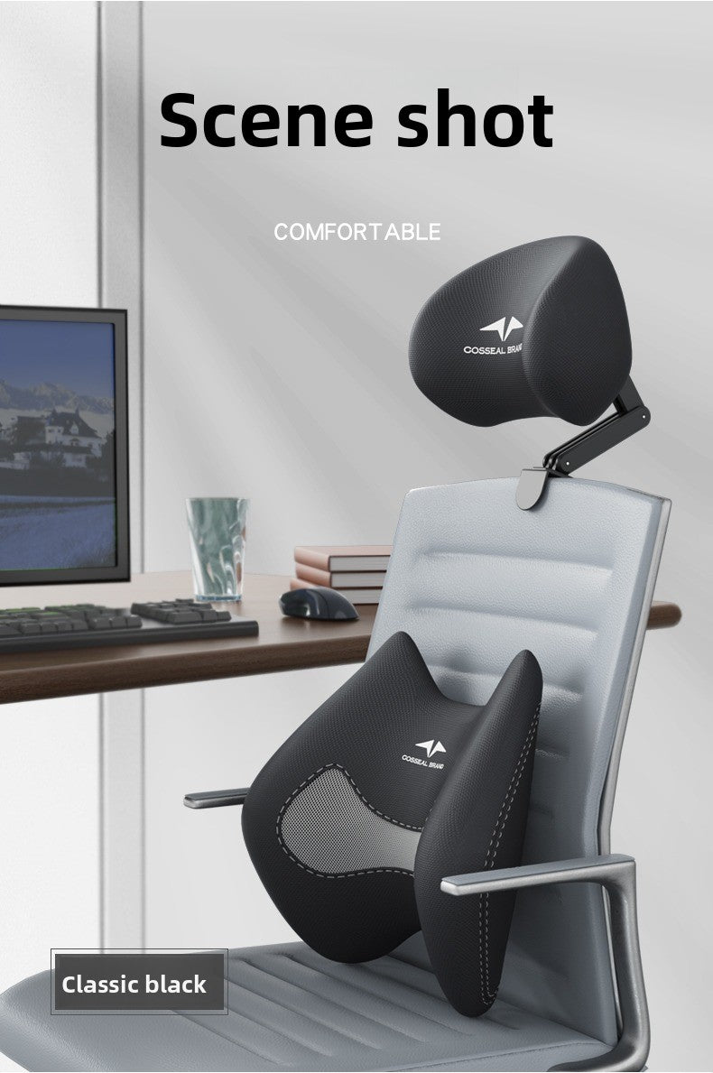 Chair Headrest Office Computer Chair Headrest Adjustable Seat Back Raised Head Support Sleeping Pillow No Punching Waist Pillow