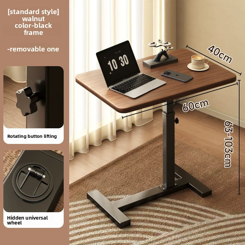 Bedside Table Removable Lifting Computer Table Living Room Sofa Side Folding Table Desk Home Bedroom Bedside Study Table Writing Table Removable Table Girls Small Simple Rental Table