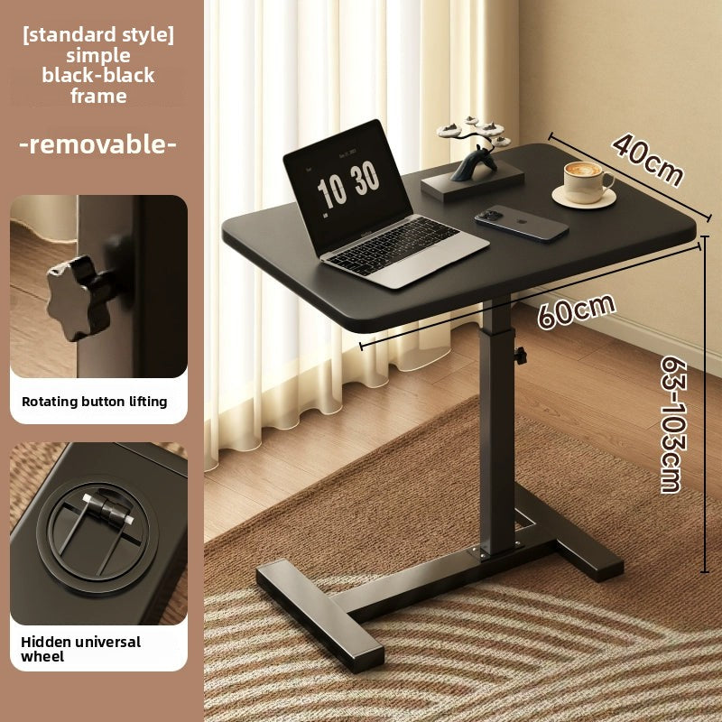 Bedside Table Removable Lifting Computer Table Living Room Sofa Side Folding Table Desk Home Bedroom Bedside Study Table Writing Table Removable Table Girls Small Simple Rental Table