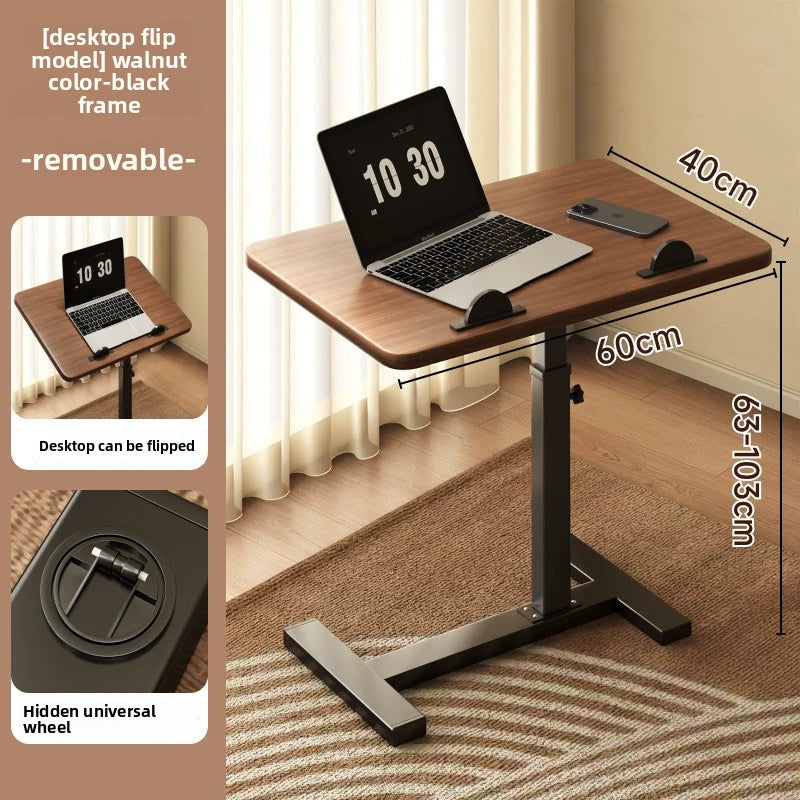 Bedside Table Removable Lifting Computer Table Living Room Sofa Side Folding Table Desk Home Bedroom Bedside Study Table Writing Table Removable Table Girls Small Simple Rental Table