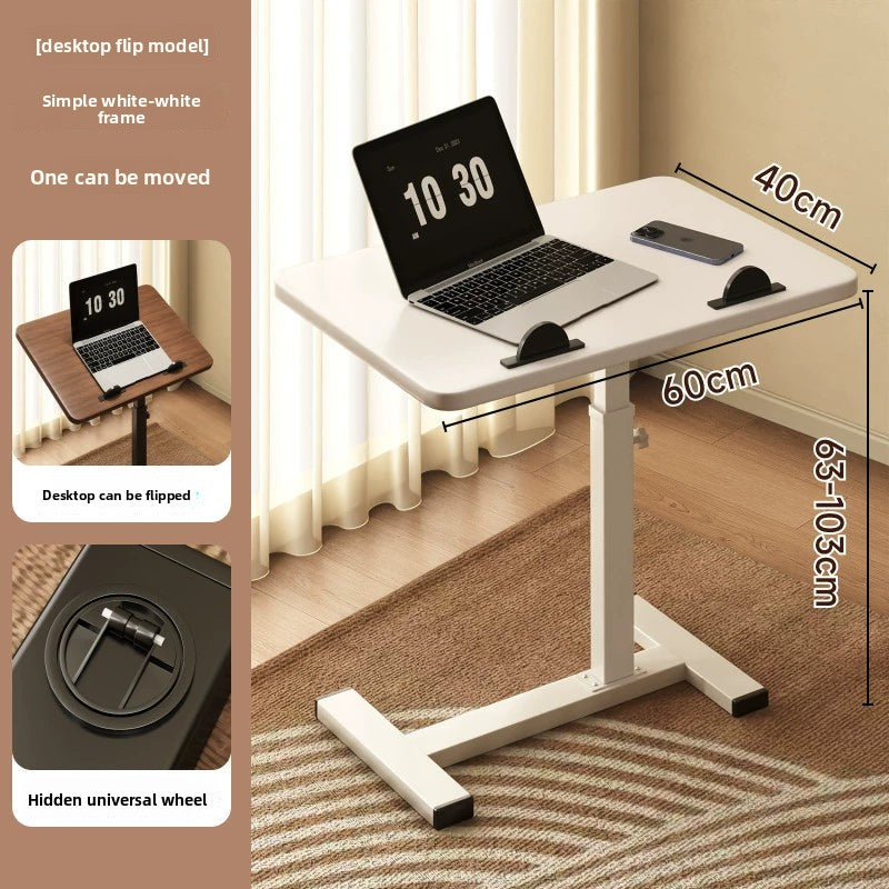 Bedside Table Removable Lifting Computer Table Living Room Sofa Side Folding Table Desk Home Bedroom Bedside Study Table Writing Table Removable Table Girls Small Simple Rental Table