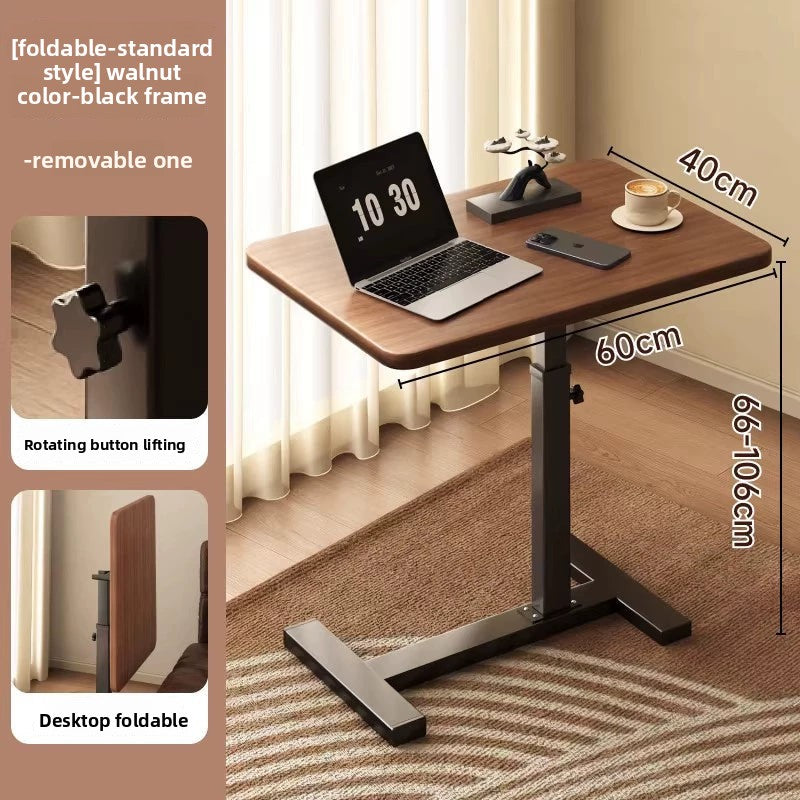 Bedside Table Removable Lifting Computer Table Living Room Sofa Side Folding Table Desk Home Bedroom Bedside Study Table Writing Table Removable Table Girls Small Simple Rental Table