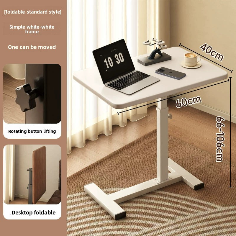 Bedside Table Removable Lifting Computer Table Living Room Sofa Side Folding Table Desk Home Bedroom Bedside Study Table Writing Table Removable Table Girls Small Simple Rental Table