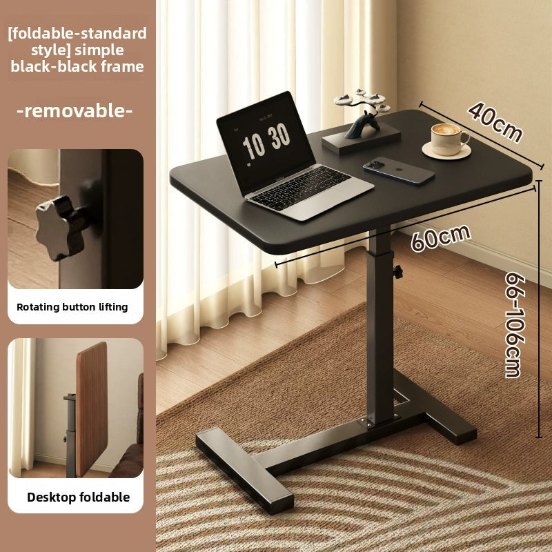 Bedside Table Removable Lifting Computer Table Living Room Sofa Side Folding Table Desk Home Bedroom Bedside Study Table Writing Table Removable Table Girls Small Simple Rental Table