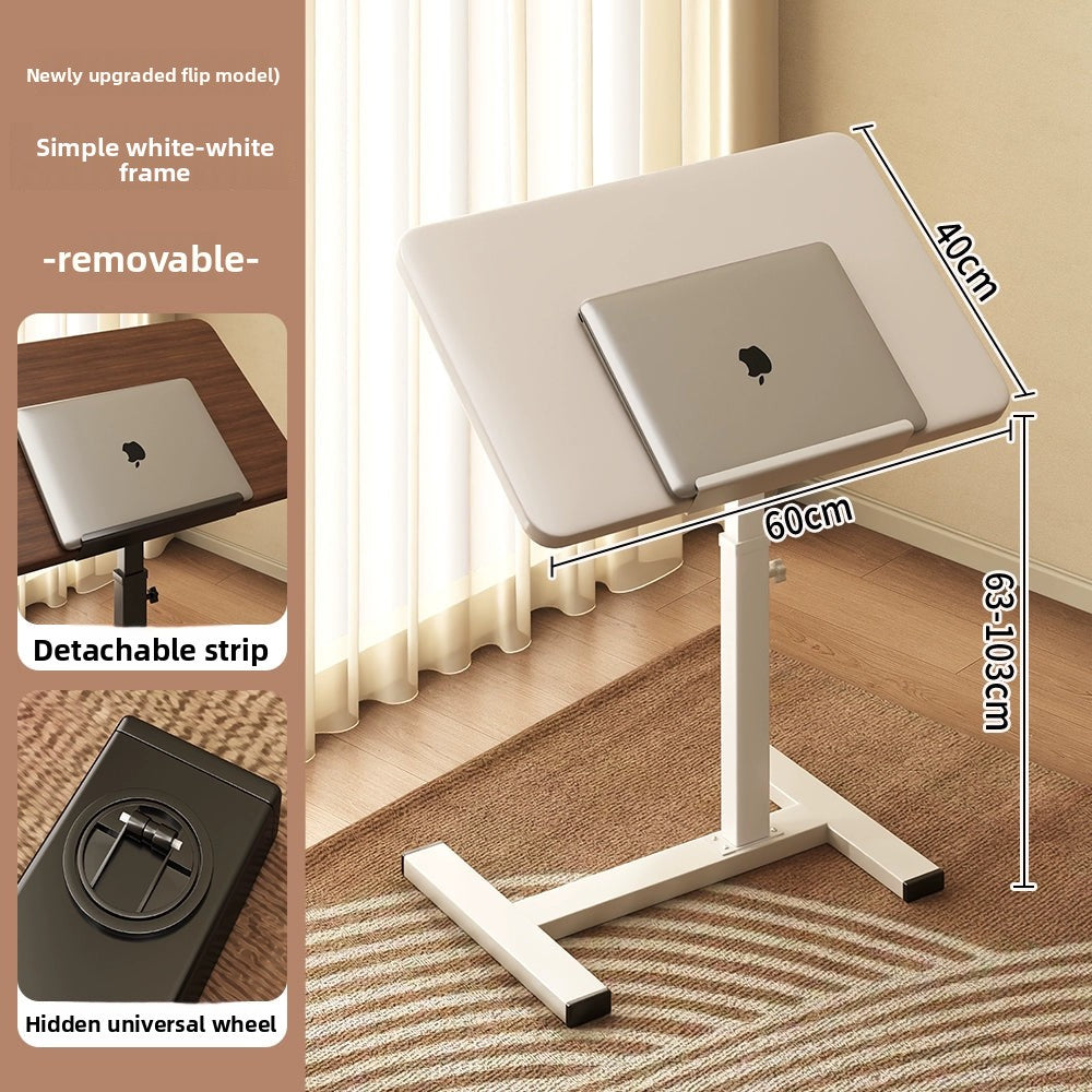Bedside Table Removable Lifting Computer Table Living Room Sofa Side Folding Table Desk Home Bedroom Bedside Study Table Writing Table Removable Table Girls Small Simple Rental Table