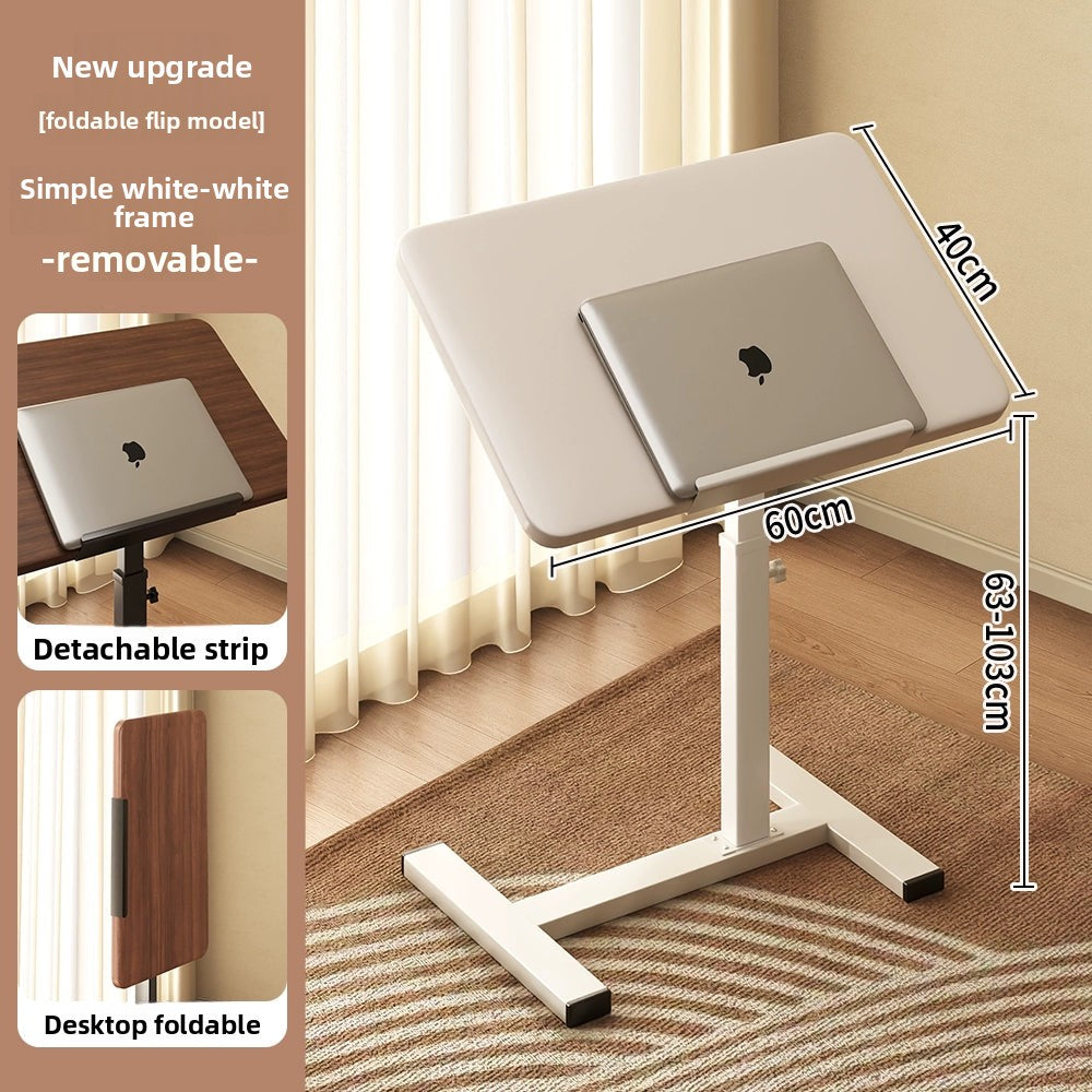 Bedside Table Removable Lifting Computer Table Living Room Sofa Side Folding Table Desk Home Bedroom Bedside Study Table Writing Table Removable Table Girls Small Simple Rental Table