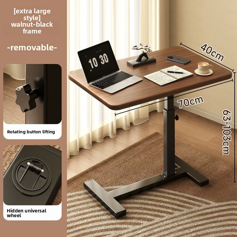 Bedside Table Removable Lifting Computer Table Living Room Sofa Side Folding Table Desk Home Bedroom Bedside Study Table Writing Table Removable Table Girls Small Simple Rental Table