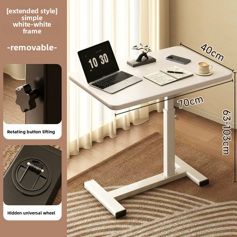 Bedside Table Removable Lifting Computer Table Living Room Sofa Side Folding Table Desk Home Bedroom Bedside Study Table Writing Table Removable Table Girls Small Simple Rental Table