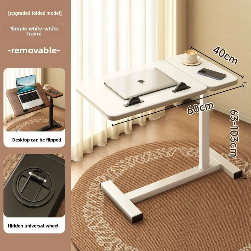 Bedside Table Removable Lifting Computer Table Living Room Sofa Side Folding Table Desk Home Bedroom Bedside Study Table Writing Table Removable Table Girls Small Simple Rental Table