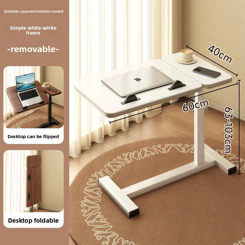 Bedside Table Removable Lifting Computer Table Living Room Sofa Side Folding Table Desk Home Bedroom Bedside Study Table Writing Table Removable Table Girls Small Simple Rental Table