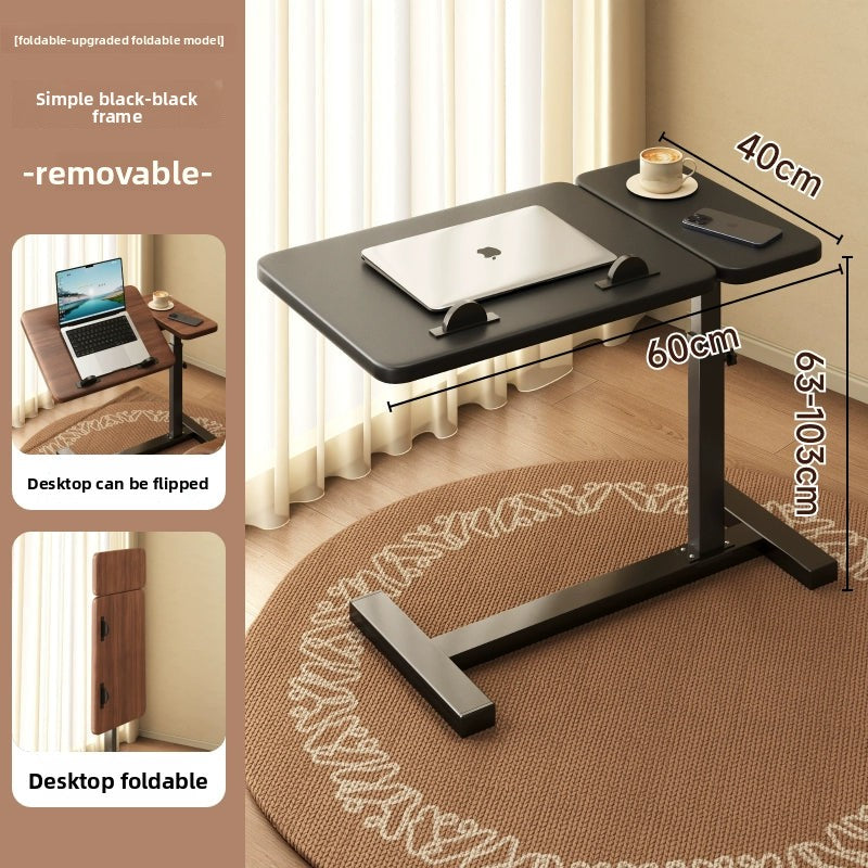 Bedside Table Removable Lifting Computer Table Living Room Sofa Side Folding Table Desk Home Bedroom Bedside Study Table Writing Table Removable Table Girls Small Simple Rental Table