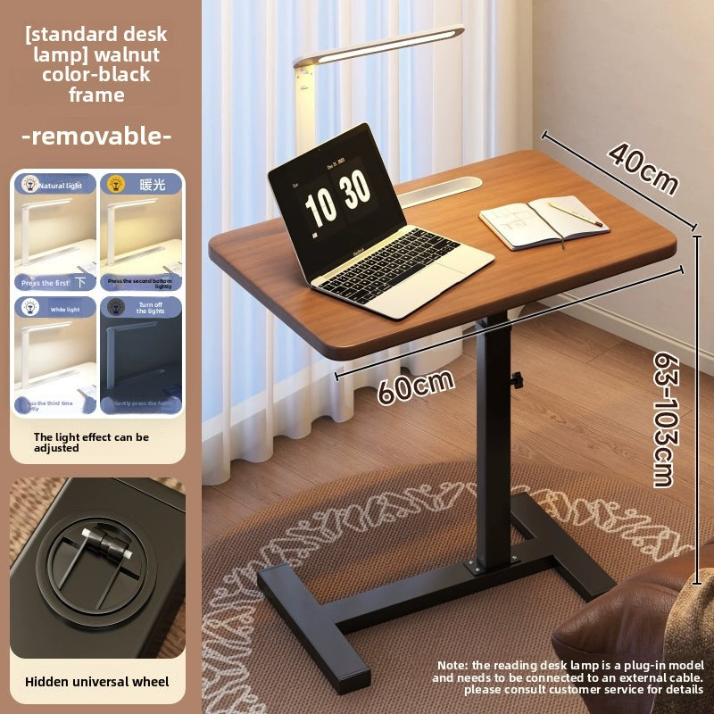 Bedside Table Removable Lifting Computer Table Living Room Sofa Side Folding Table Desk Home Bedroom Bedside Study Table Writing Table Removable Table Girls Small Simple Rental Table