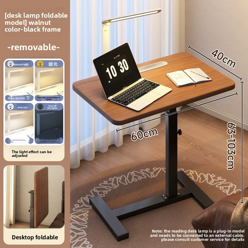 Bedside Table Removable Lifting Computer Table Living Room Sofa Side Folding Table Desk Home Bedroom Bedside Study Table Writing Table Removable Table Girls Small Simple Rental Table
