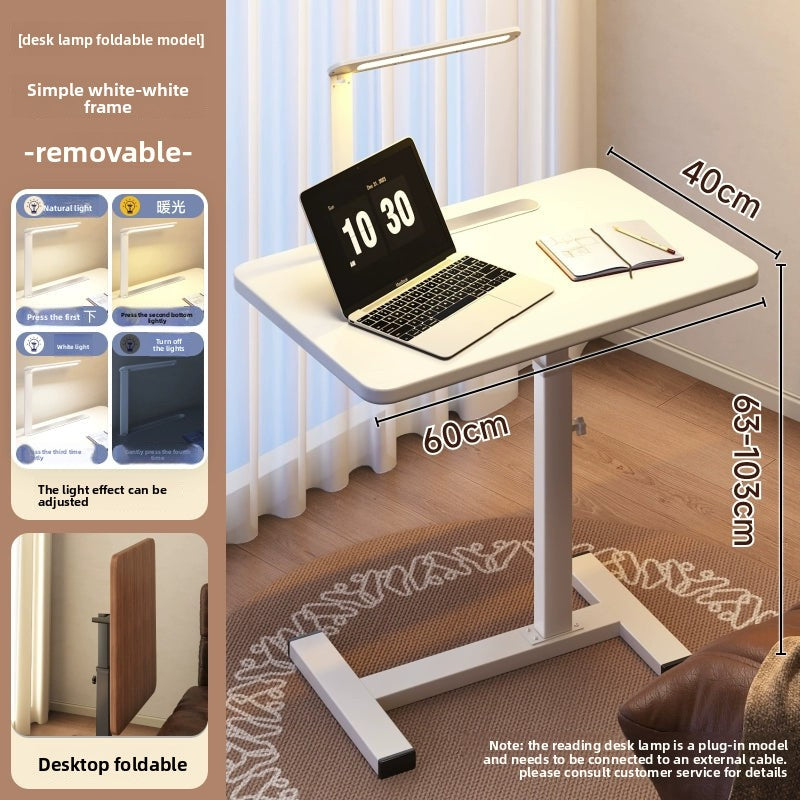 Bedside Table Removable Lifting Computer Table Living Room Sofa Side Folding Table Desk Home Bedroom Bedside Study Table Writing Table Removable Table Girls Small Simple Rental Table
