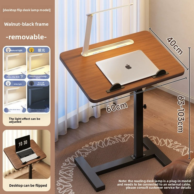 Bedside Table Removable Lifting Computer Table Living Room Sofa Side Folding Table Desk Home Bedroom Bedside Study Table Writing Table Removable Table Girls Small Simple Rental Table