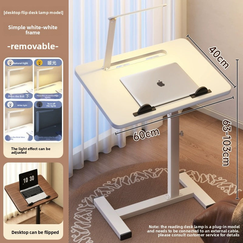 Bedside Table Removable Lifting Computer Table Living Room Sofa Side Folding Table Desk Home Bedroom Bedside Study Table Writing Table Removable Table Girls Small Simple Rental Table