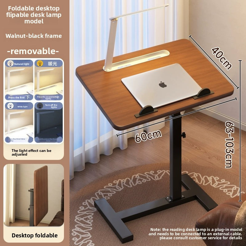 Bedside Table Removable Lifting Computer Table Living Room Sofa Side Folding Table Desk Home Bedroom Bedside Study Table Writing Table Removable Table Girls Small Simple Rental Table