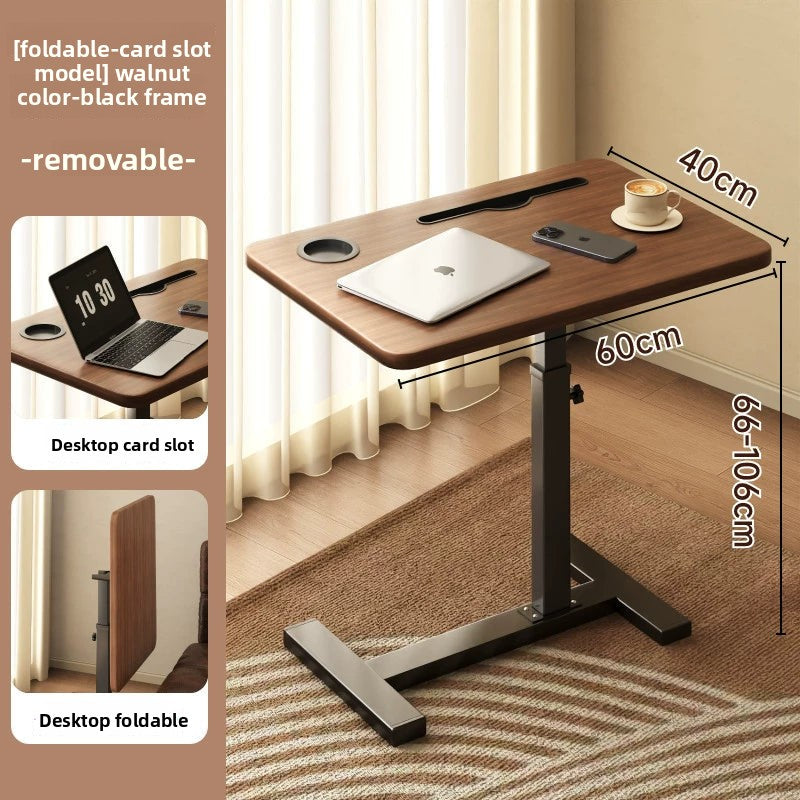Bedside Table Removable Lifting Computer Table Living Room Sofa Side Folding Table Desk Home Bedroom Bedside Study Table Writing Table Removable Table Girls Small Simple Rental Table