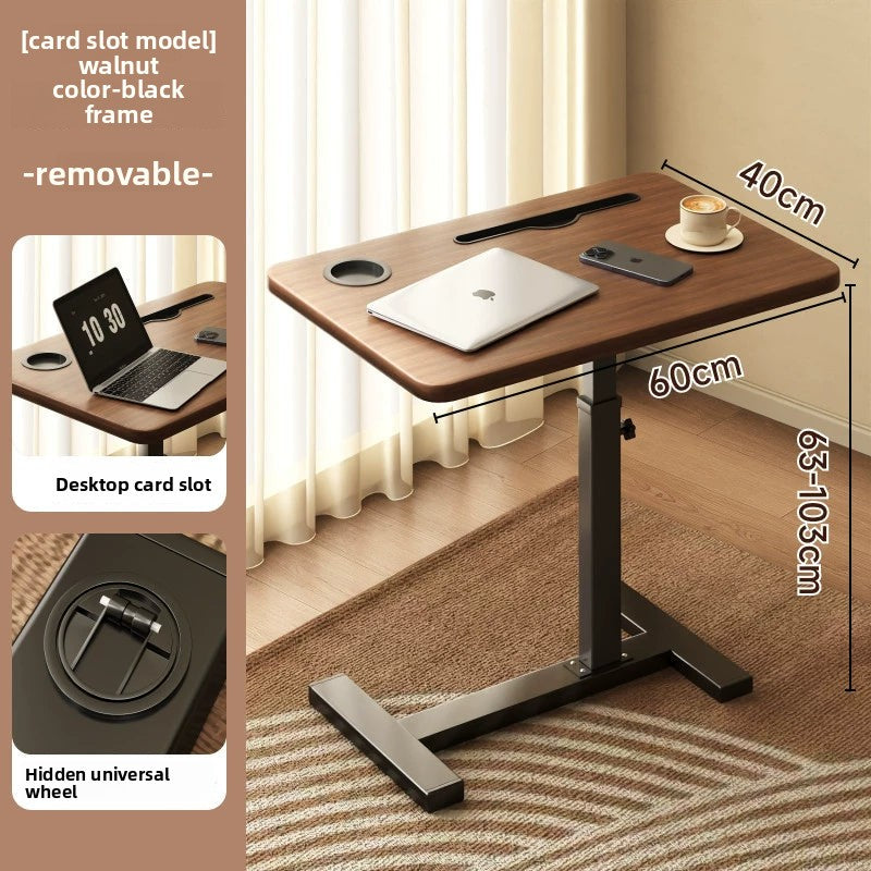 Bedside Table Removable Lifting Computer Table Living Room Sofa Side Folding Table Desk Home Bedroom Bedside Study Table Writing Table Removable Table Girls Small Simple Rental Table