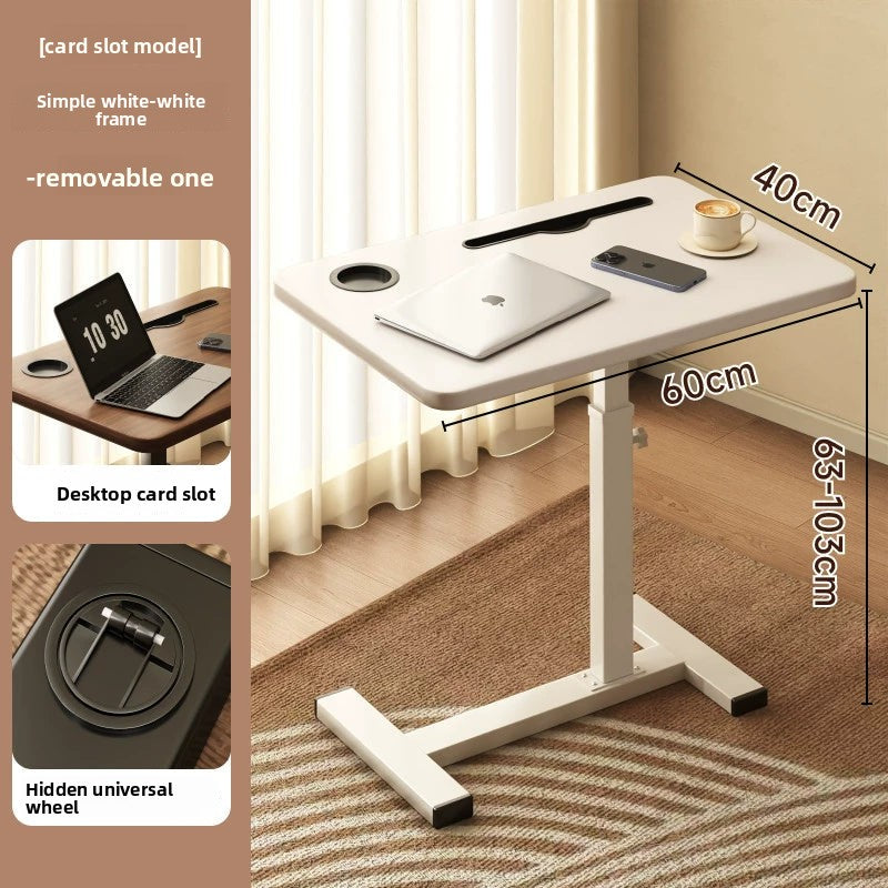 Bedside Table Removable Lifting Computer Table Living Room Sofa Side Folding Table Desk Home Bedroom Bedside Study Table Writing Table Removable Table Girls Small Simple Rental Table