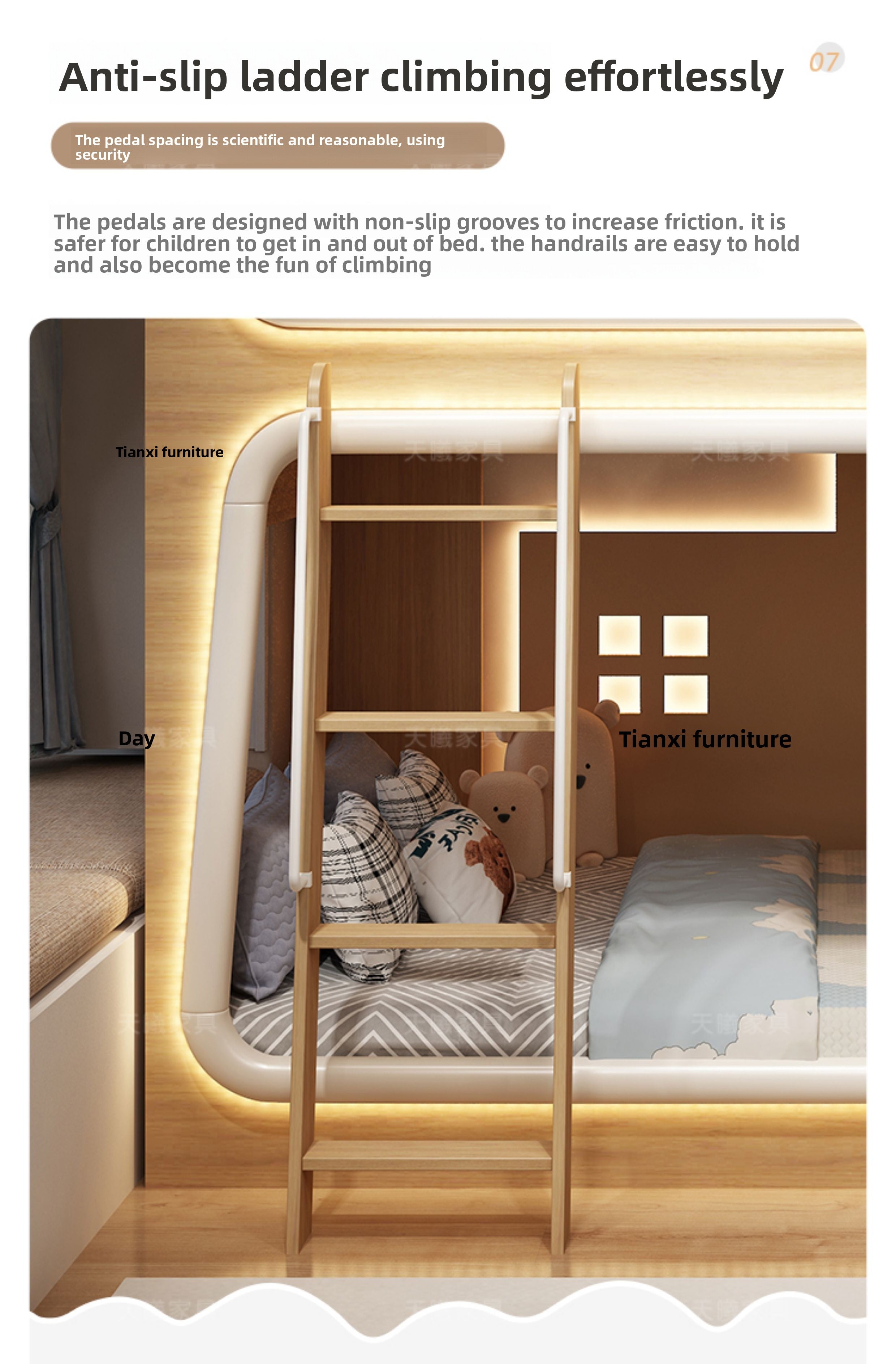 Space capsule children's bed bunk bed bunk bed high and low bed adult double tree house mother wood two bed and breakfast