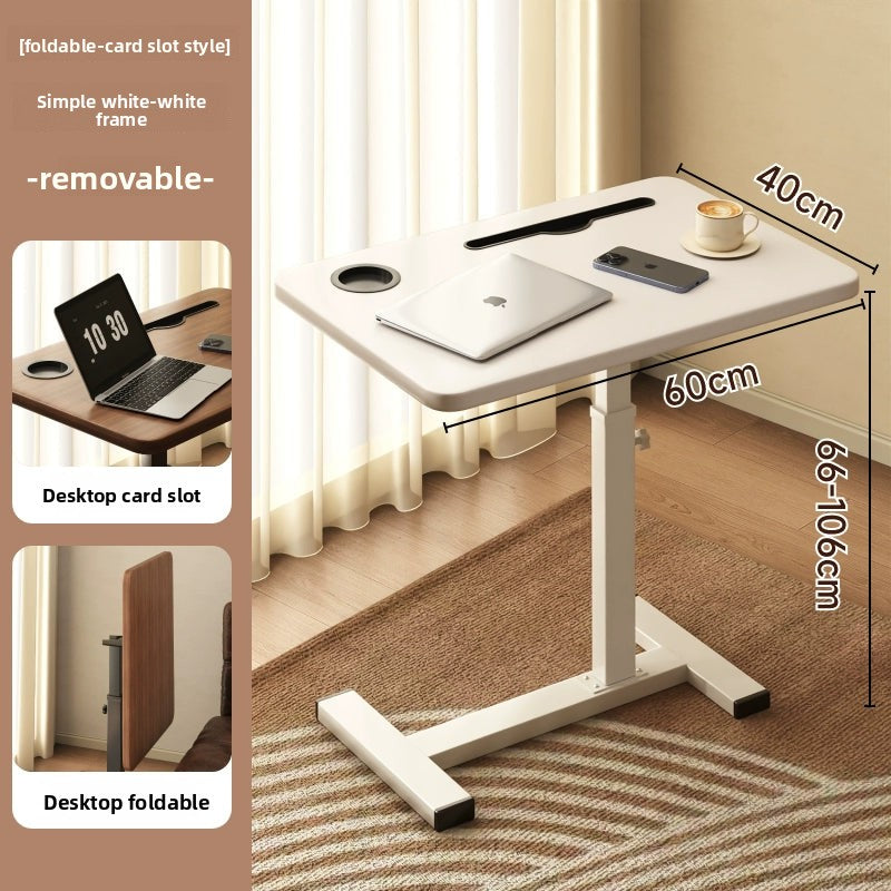 Bedside Table Removable Lifting Computer Table Living Room Sofa Side Folding Table Desk Home Bedroom Bedside Study Table Writing Table Removable Table Girls Small Simple Rental Table