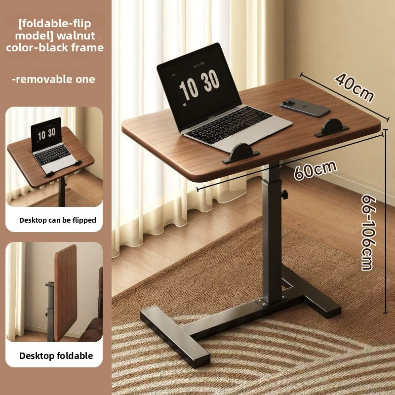 Bedside Table Removable Lifting Computer Table Living Room Sofa Side Folding Table Desk Home Bedroom Bedside Study Table Writing Table Removable Table Girls Small Simple Rental Table