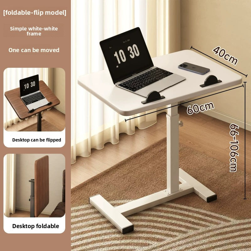 Bedside Table Removable Lifting Computer Table Living Room Sofa Side Folding Table Desk Home Bedroom Bedside Study Table Writing Table Removable Table Girls Small Simple Rental Table