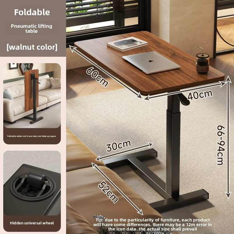 Bedside Table Removable Lifting Computer Table Living Room Sofa Side Folding Table Desk Home Bedroom Bedside Study Table Writing Table Removable Table Girls Small Simple Rental Table