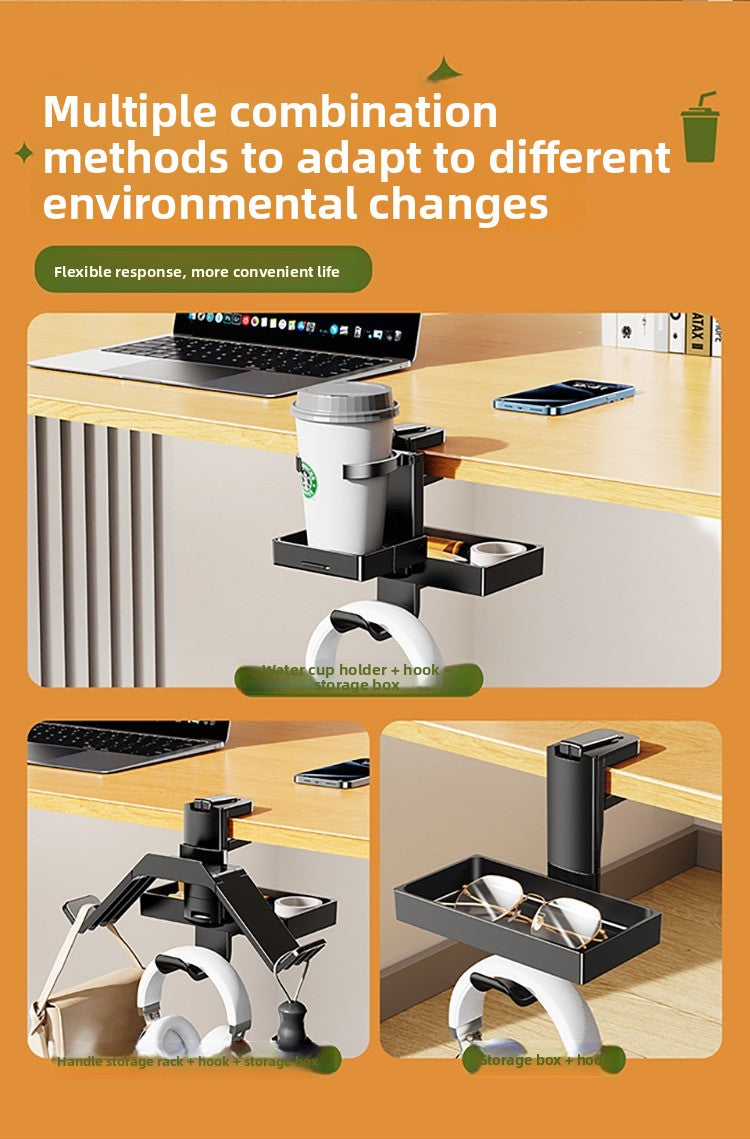 Multifunctional Table, Water Cup Rack, Office Station, Desktop Cup Holder, Computer Desk, Cup Storage Clip