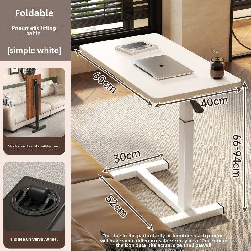 Bedside Table Removable Lifting Computer Table Living Room Sofa Side Folding Table Desk Home Bedroom Bedside Study Table Writing Table Removable Table Girls Small Simple Rental Table