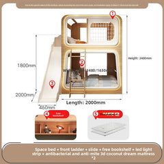 Space capsule children's bed bunk bed bunk bed high and low bed adult double tree house mother wood two bed and breakfast