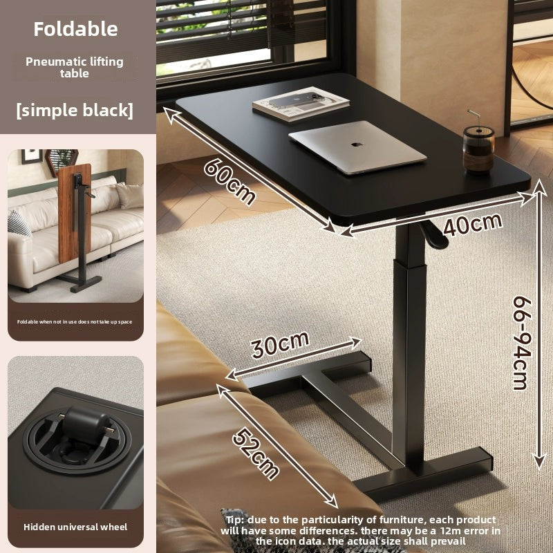 Bedside Table Removable Lifting Computer Table Living Room Sofa Side Folding Table Desk Home Bedroom Bedside Study Table Writing Table Removable Table Girls Small Simple Rental Table